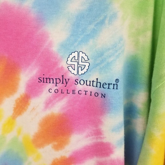 NWT Simply Southern Preppy PBJ-Tie Dye XL LS Shirt - Picture 2 of 5